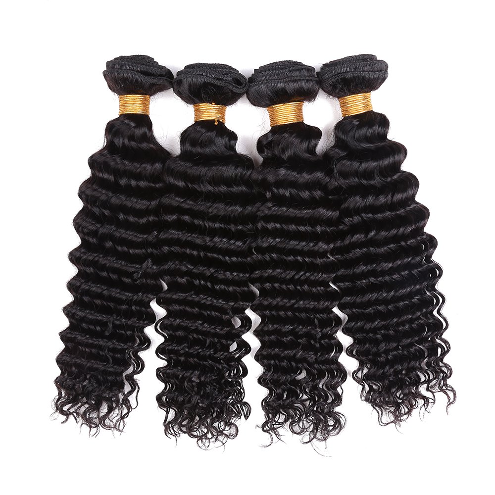 Brazilian Deep Curly Bundles 100g/ Piece Unprocessed Virgin Human Hair Extension Natural Color Hair Weaving
