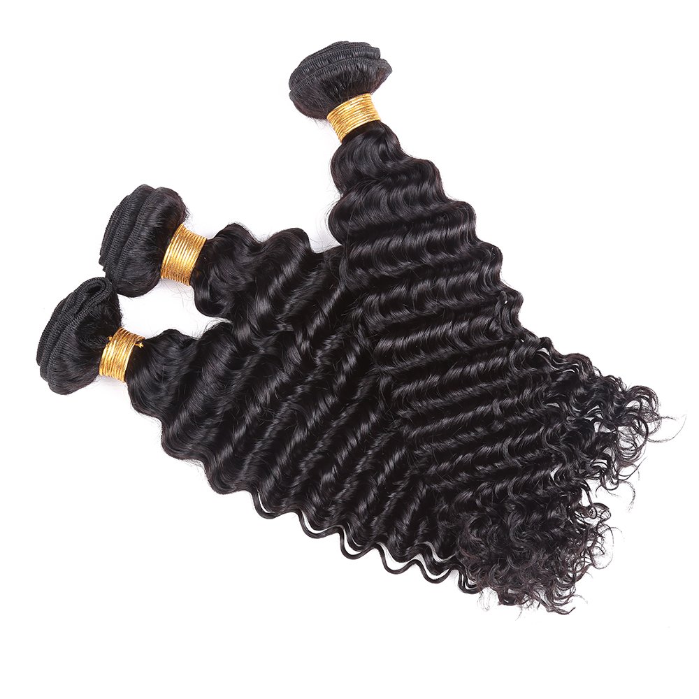 Brazilian Deep Curly Bundles 100g/ Piece Unprocessed Virgin Human Hair Extension Natural Color Hair Weaving