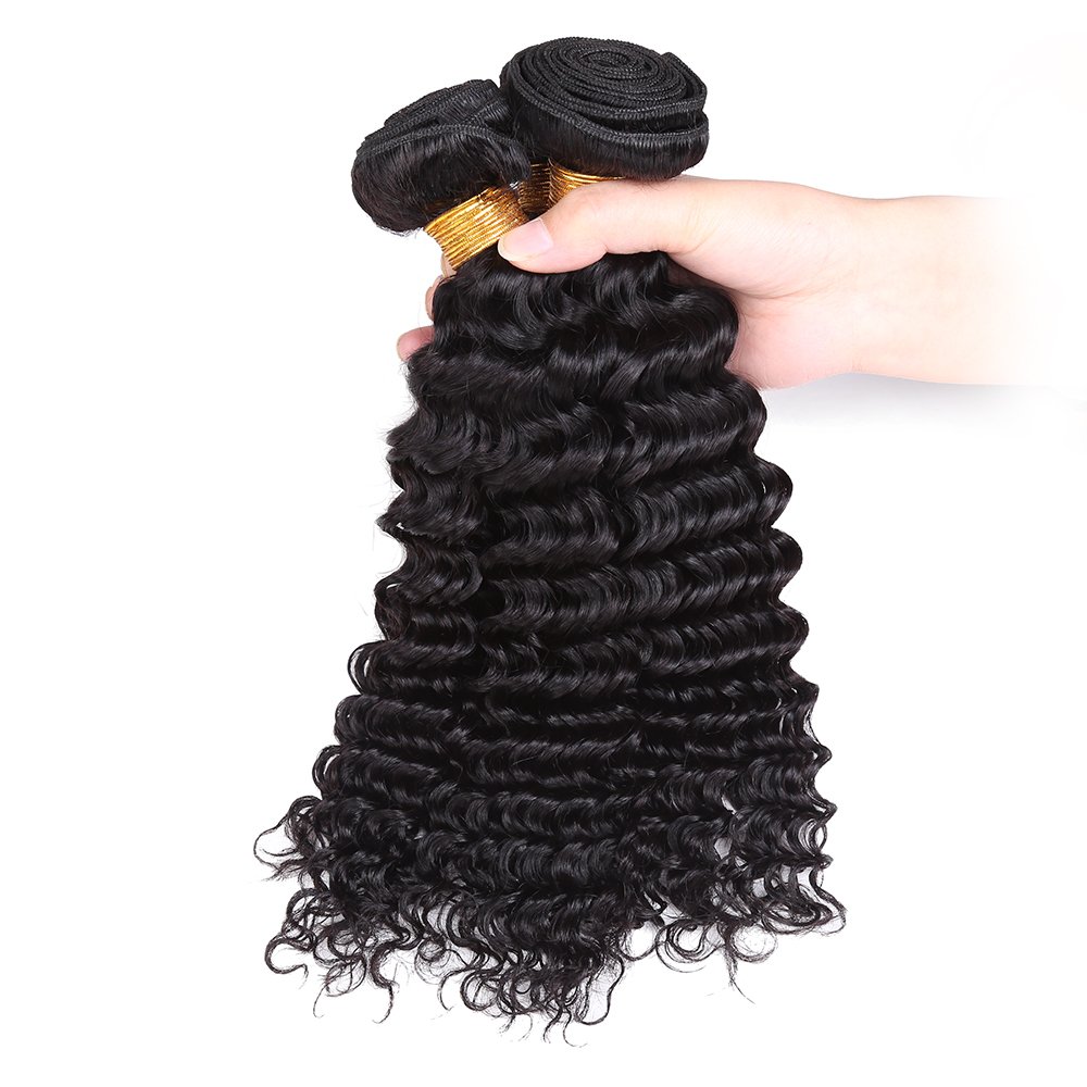 Brazilian Deep Curly Bundles 100g/ Piece Unprocessed Virgin Human Hair Extension Natural Color Hair Weaving