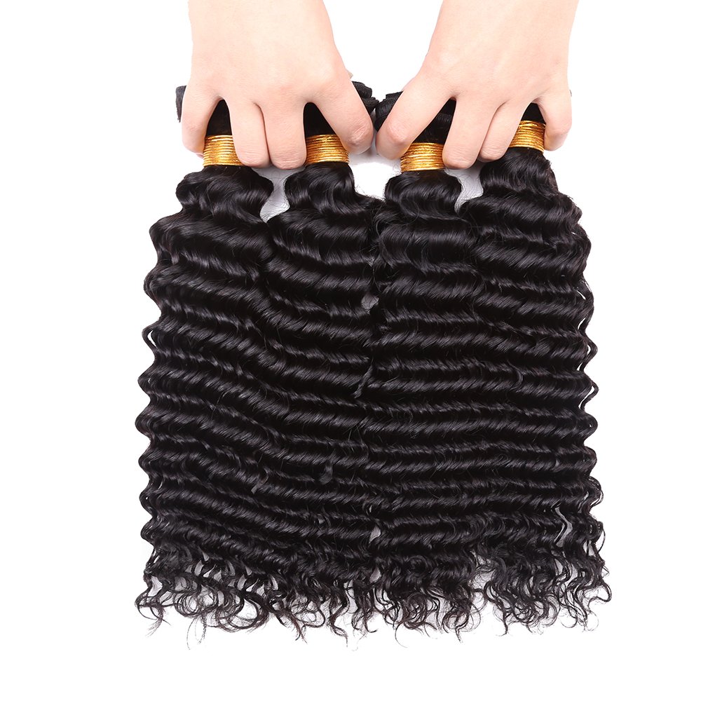 Brazilian Deep Curly Bundles 100g/ Piece Unprocessed Virgin Human Hair Extension Natural Color Hair Weaving