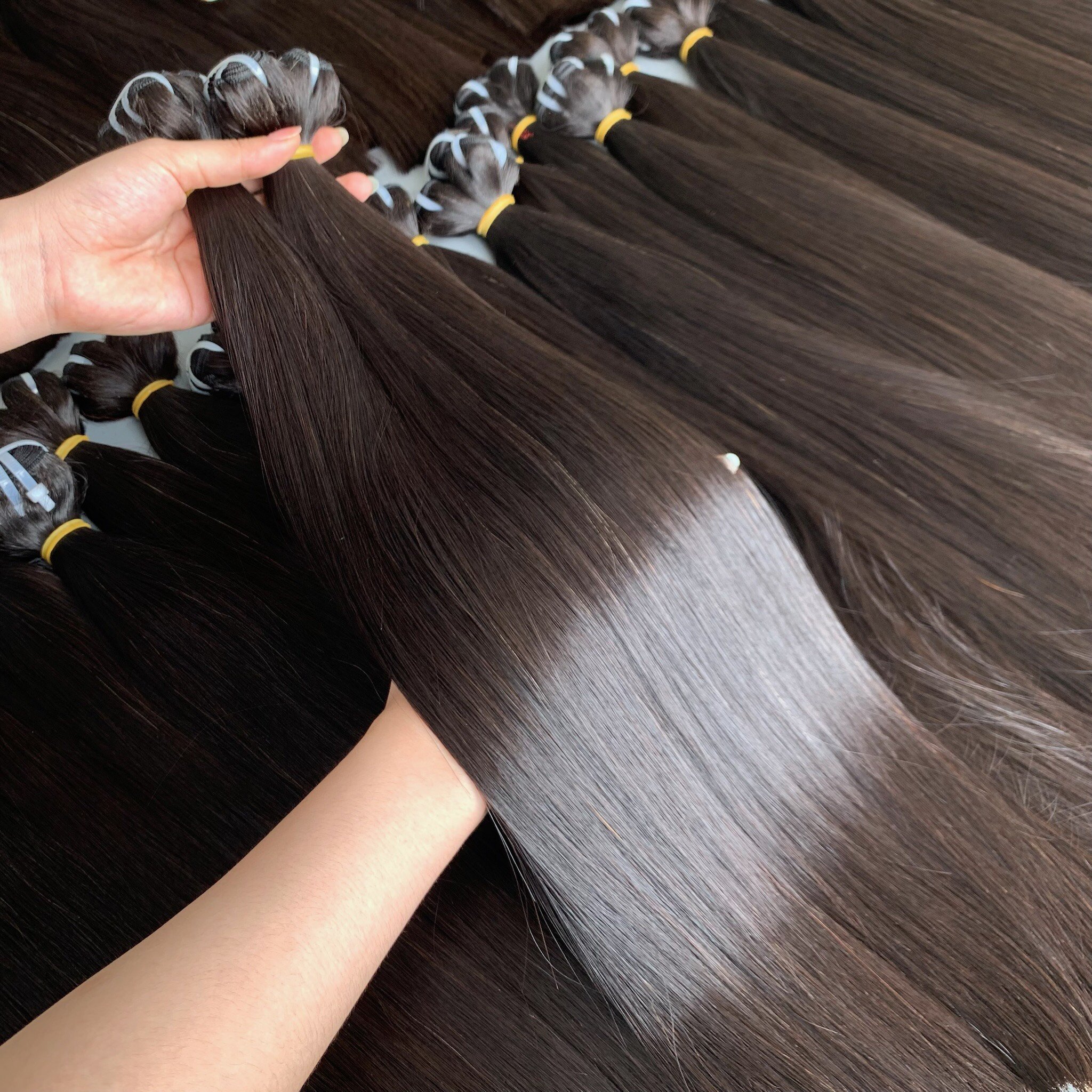 Top Quality Hair Bundles SDD Bone Straight Weft Hair Extensions 100% Raw Virgin Human Hair Viet Nam Whosale Price Factory