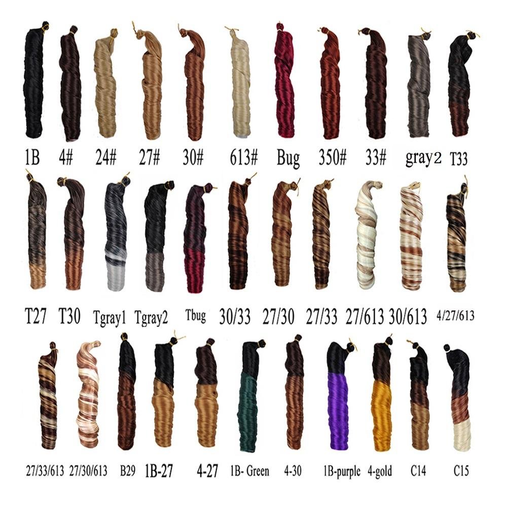Anxin Braiding Hair 24Inch Synthetic Spiral Curls Braids Hair Extensions For Women