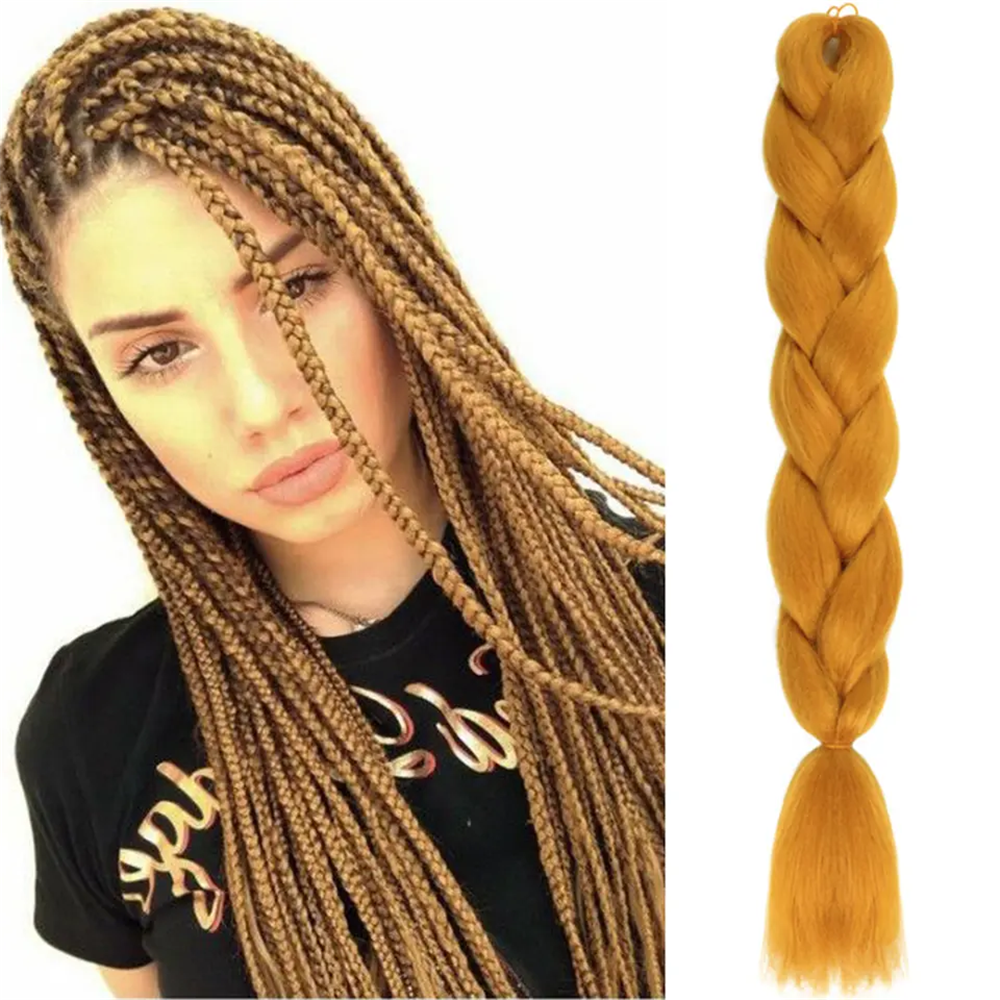 Ainizi Hot Sale Synthetic Hair Extensions Jumbo Solid Color African Crochet Braiding Hairs