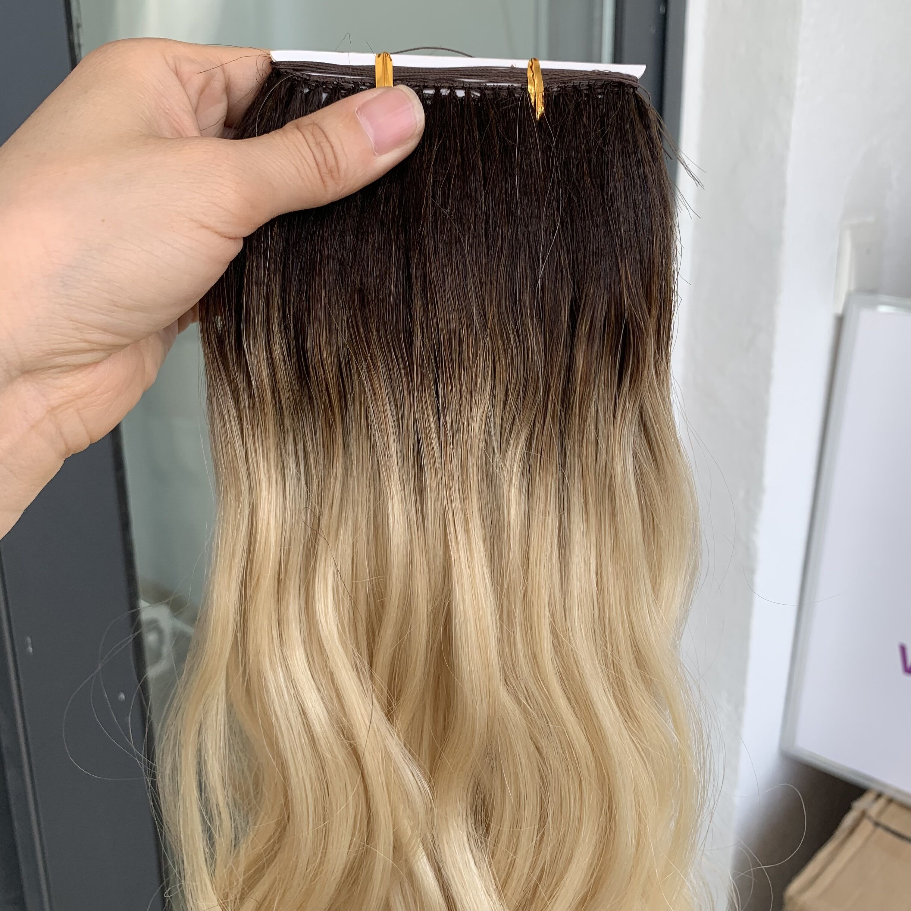 Invisible Micro Feather Weft Natural Hair Extension Human Peruvian Large Stock 100% Cuticle Aligned Last 1-2years Brazilian Hair