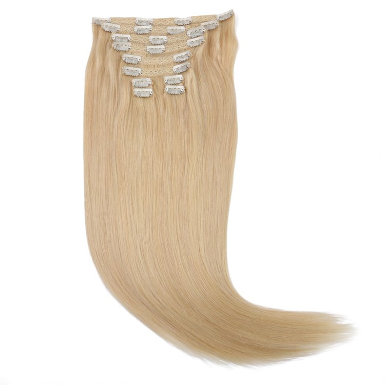 XUCHANG HARMONY 22inches 220g Double Drawn Clip-in Remy Human Hair Extensions Silky Straight Wave European Dyed Wholesale