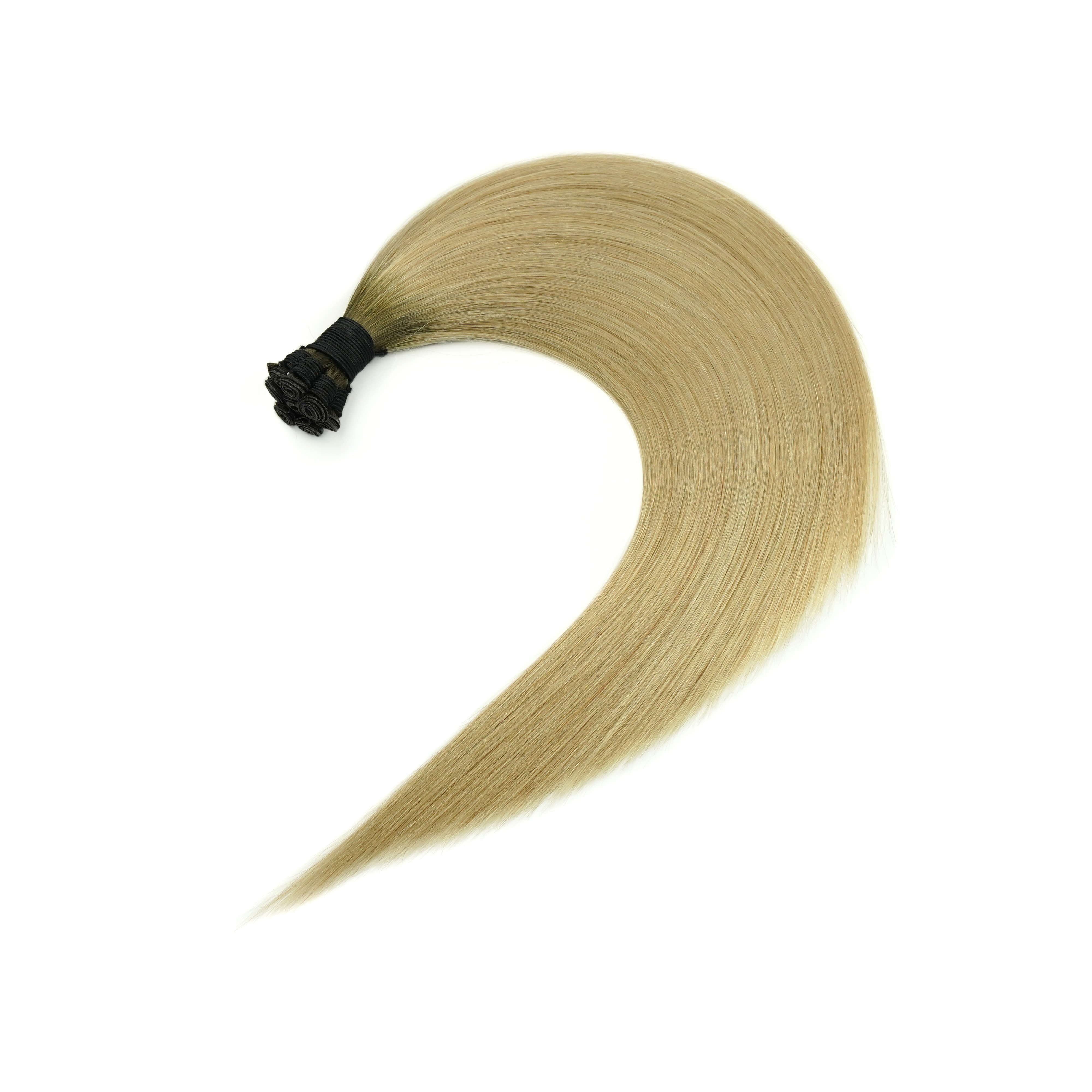 100% Unprocessed New Design Full Cuticle Aligned Hair Blonde Color Virgin Genius Weft Hand Tied Weft Extension