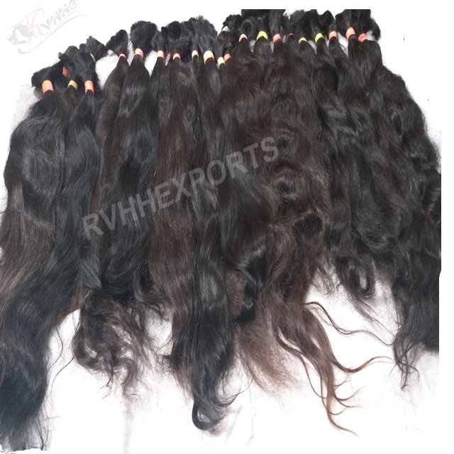 100% Real Indian Virgin Hair Natural Hair Extensions Virgin Bulk Hair