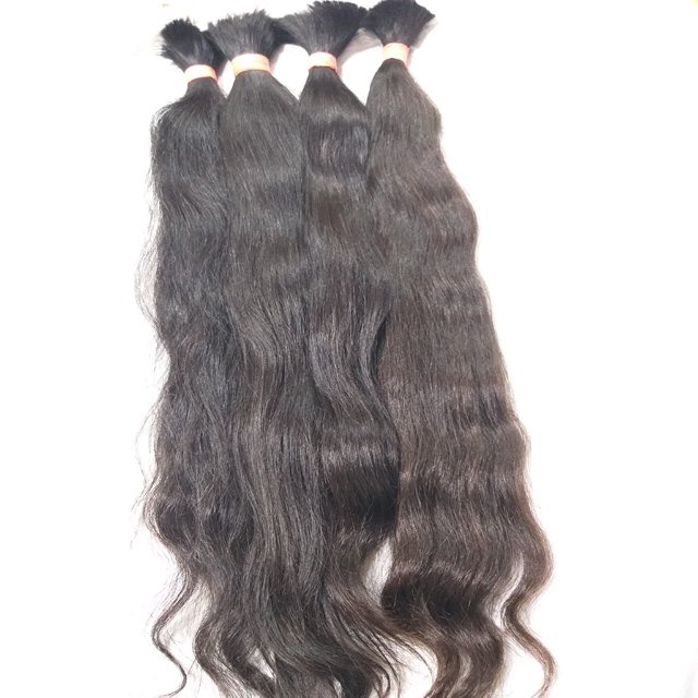 100% Real Indian Virgin Hair Natural Hair Extensions Virgin Bulk Hair