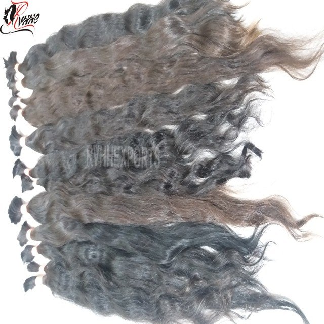 100% Real Indian Virgin Hair Natural Hair Extensions Virgin Bulk Hair