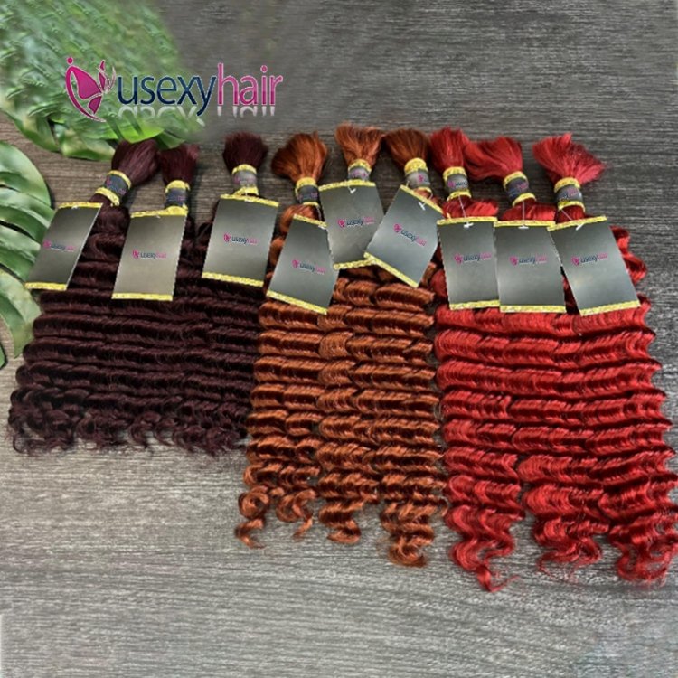 Ombre Braiding Human Hair Bulk No Weft Color Water Wave Wholesale Brazilian 100% Human Remy Hair Extension Cuticle Aligned bulk