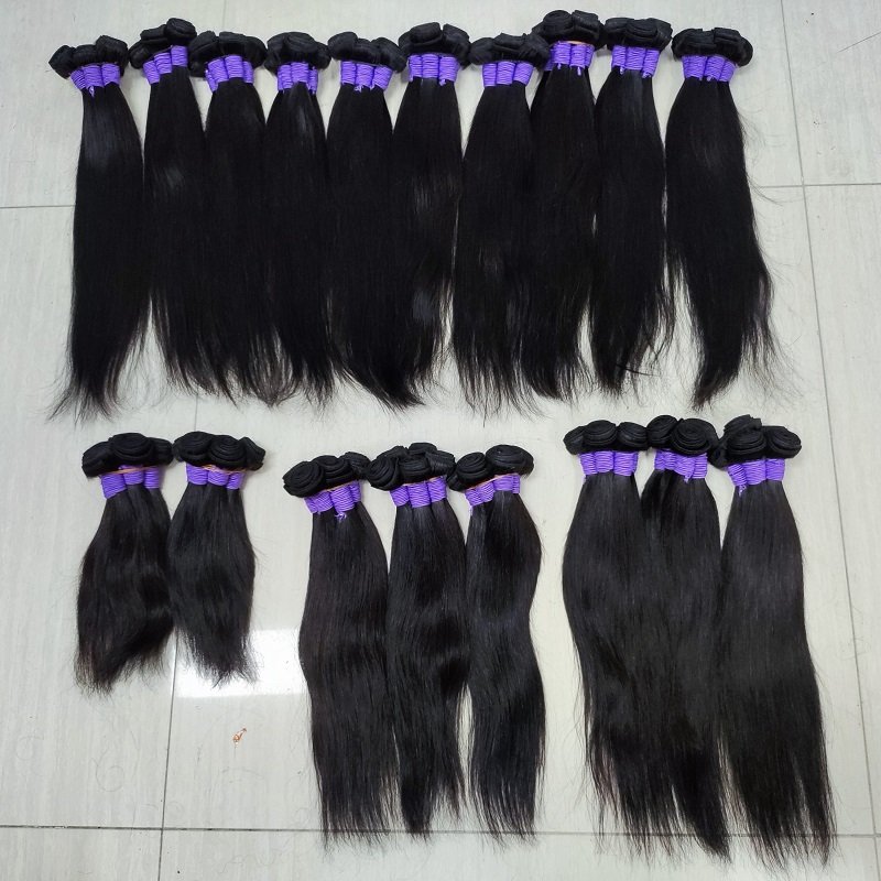 Letsfly Cheap Remy Virgin Human Hair Straight Hair Bundles Extensions Brazilian Straight Bundles
