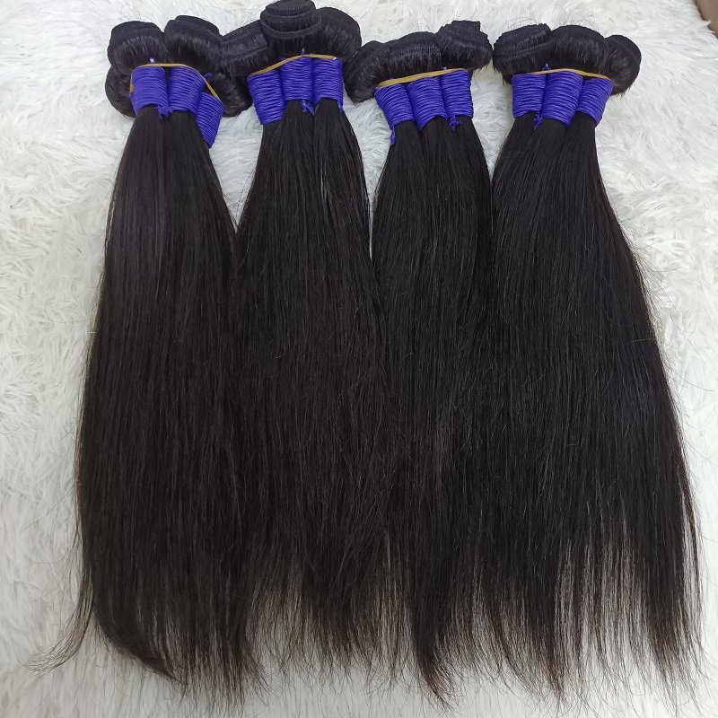 Letsfly Cheap Remy Virgin Human Hair Straight Hair Bundles Extensions Brazilian Straight Bundles