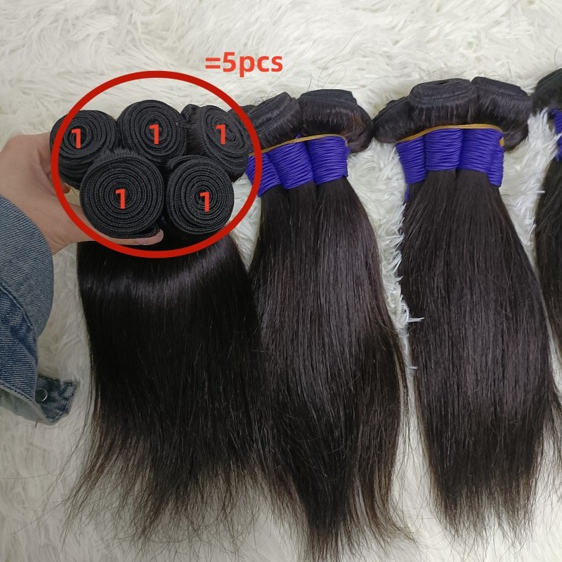 Letsfly Cheap Remy Virgin Human Hair Straight Hair Bundles Extensions Brazilian Straight Bundles