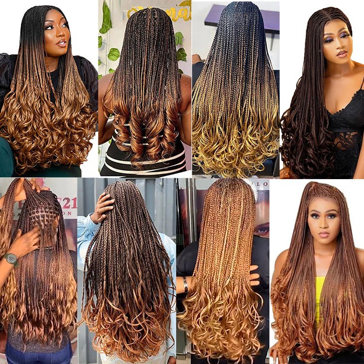 Display Pony Style Crochet Braid Spiral Loose Wave Hair Extension French Curl Synthetic Curly Braiding Hair