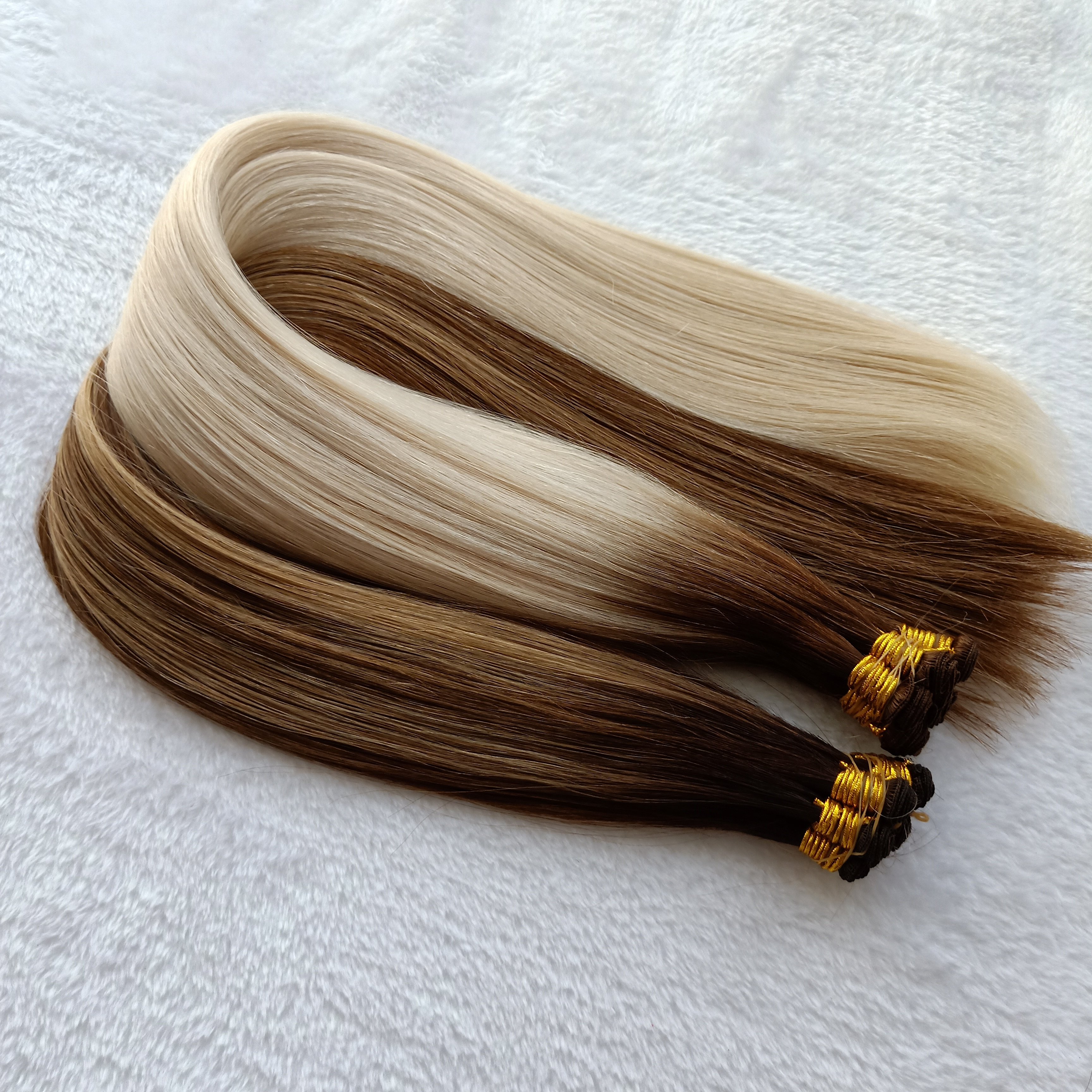Hot Selling Luxury Unprocessed Raw Human Hair Extensions Super Grade Wholesale Price Hand Tied Weft Human Hair