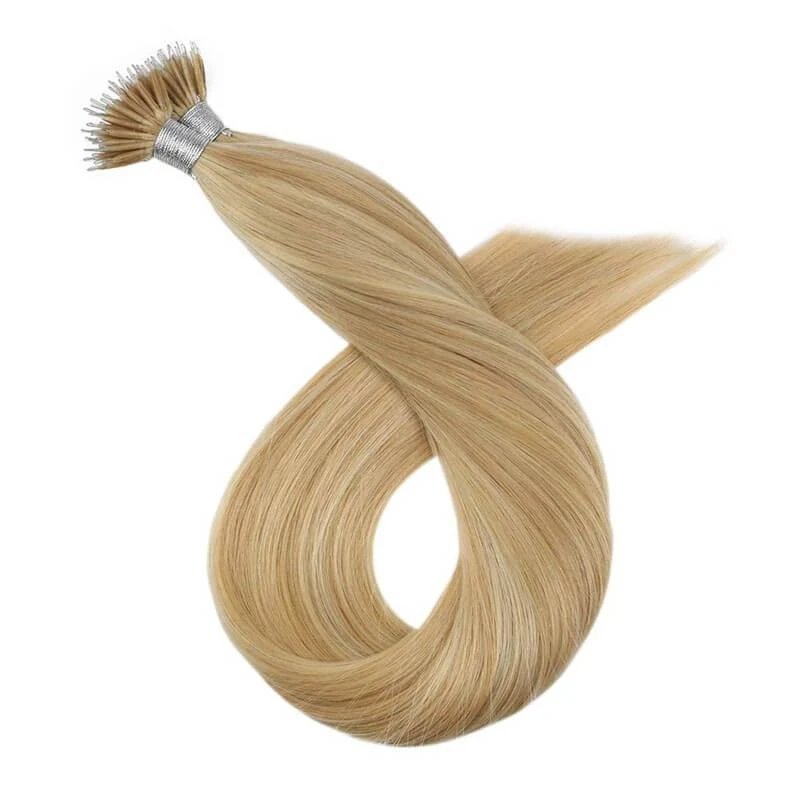 Wholesale virgin top quality remy human hair extension nano ring tip hair extension