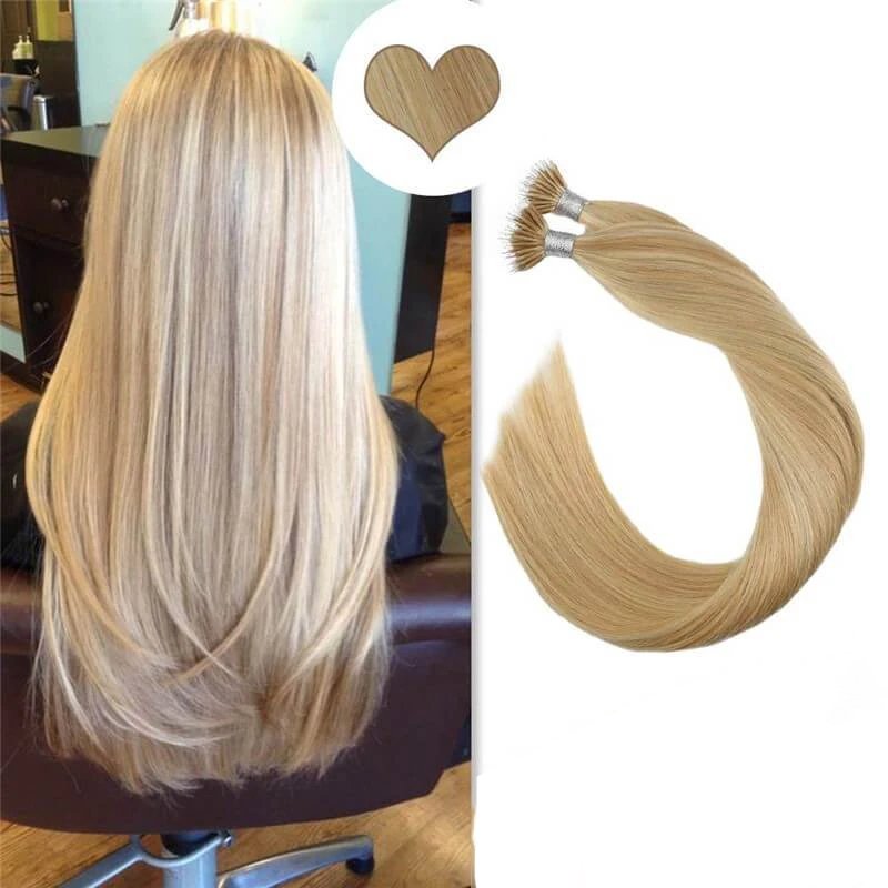 Wholesale virgin top quality remy human hair extension nano ring tip hair extension