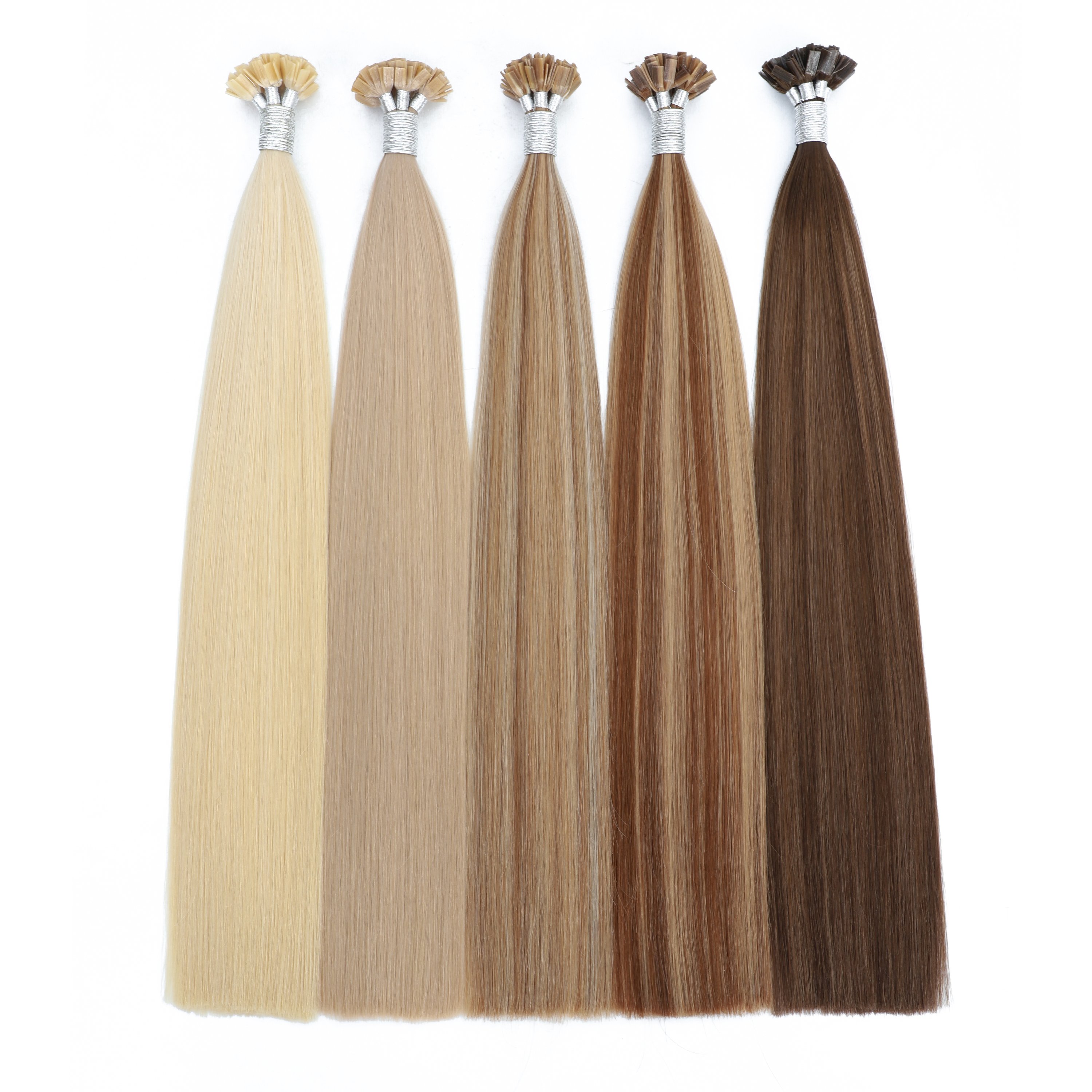 wholesale high quality 14-30 inch double drawn real remy human hair extensions flat tip hair keratin ruaaisn tip hair
