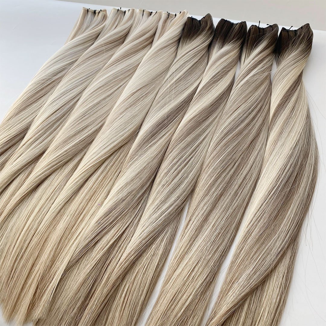 Free logo package available Salon Quality Handtied Wefts Invisible Genius Weft Human Hair Extensions