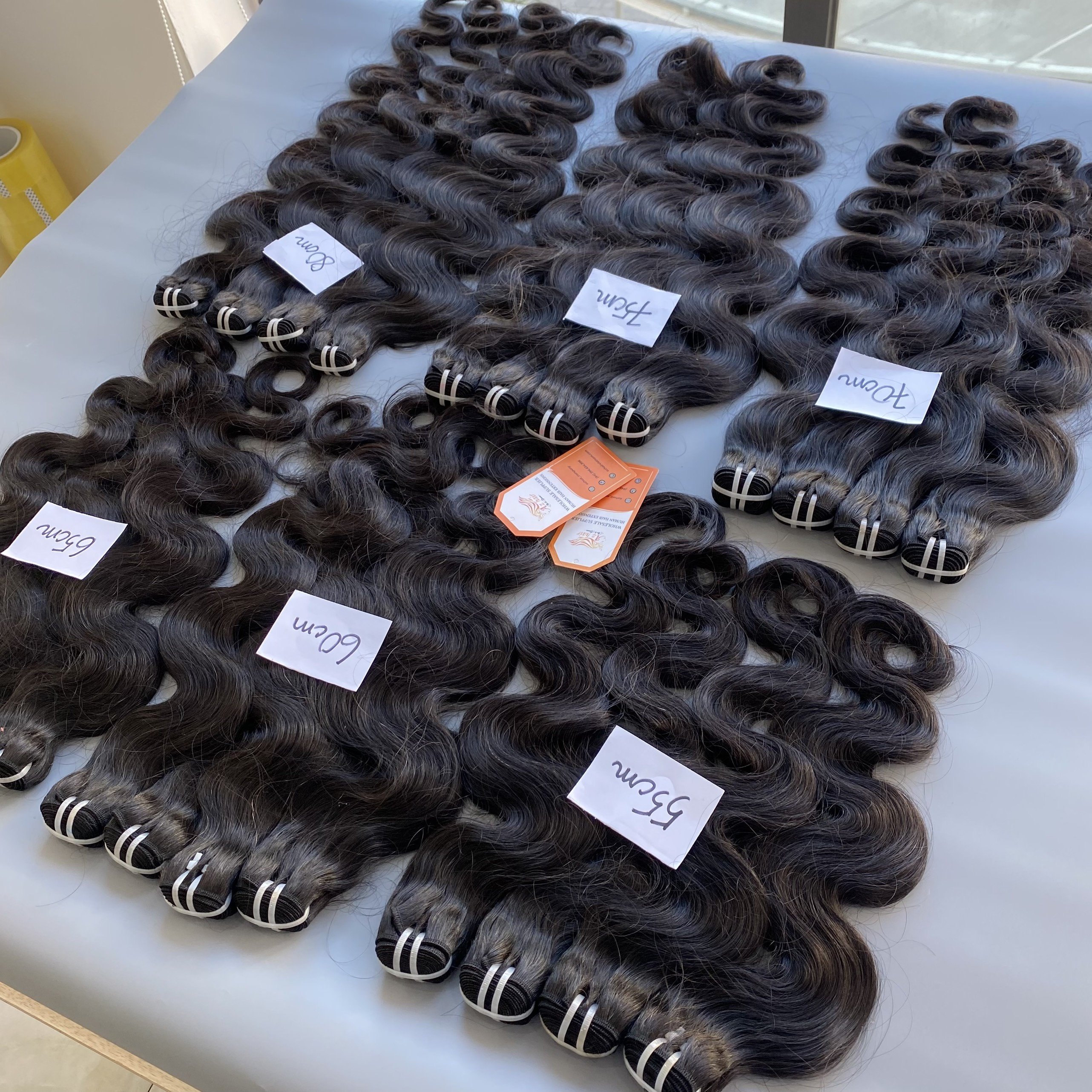 100% Raw Virgin Body Wavy Hair Bundle Vietnamese Wavy Human Hair Extension For Natural Color Double Drawn With Price Factory