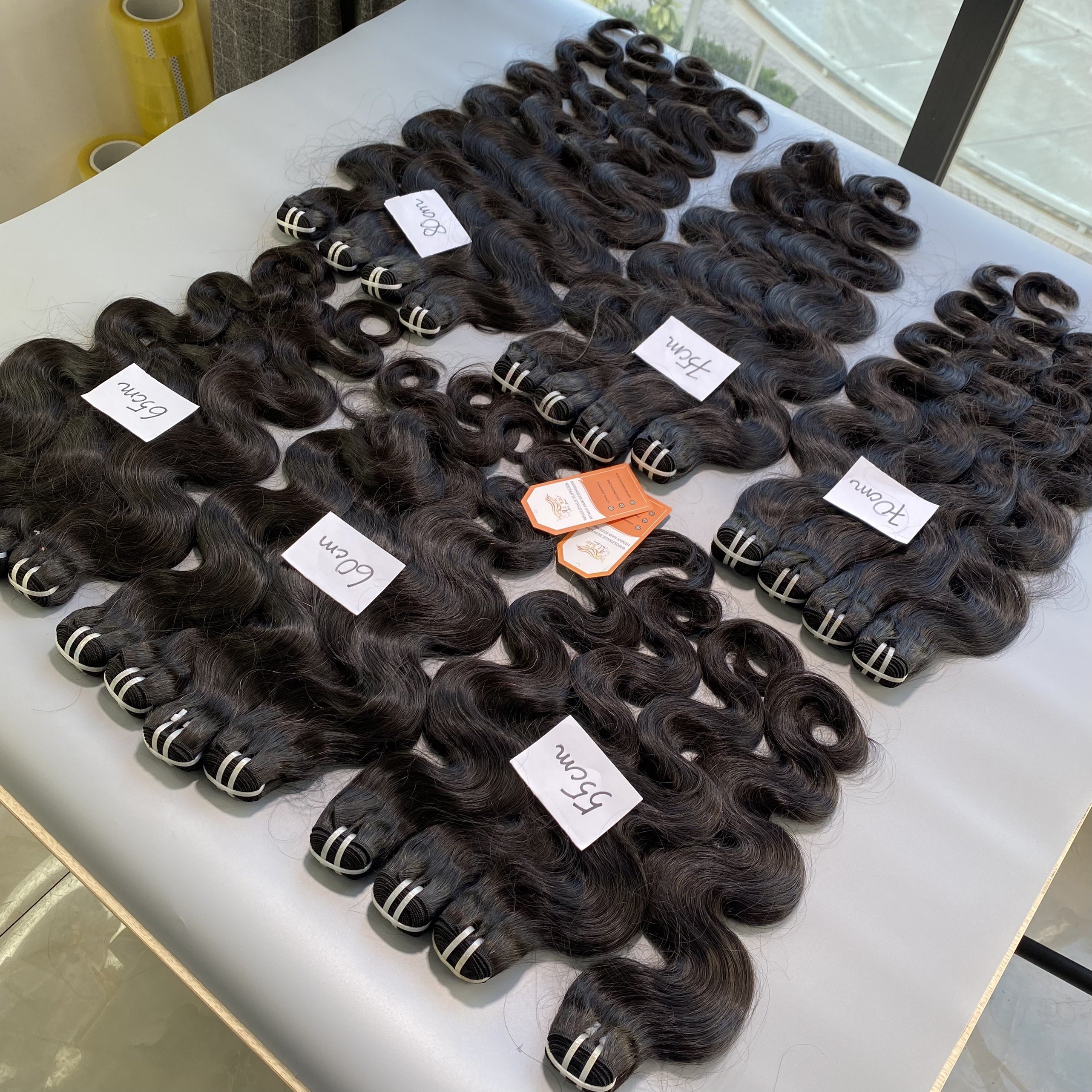 100% Raw Virgin Body Wavy Hair Bundle Vietnamese Wavy Human Hair Extension For Natural Color Double Drawn With Price Factory