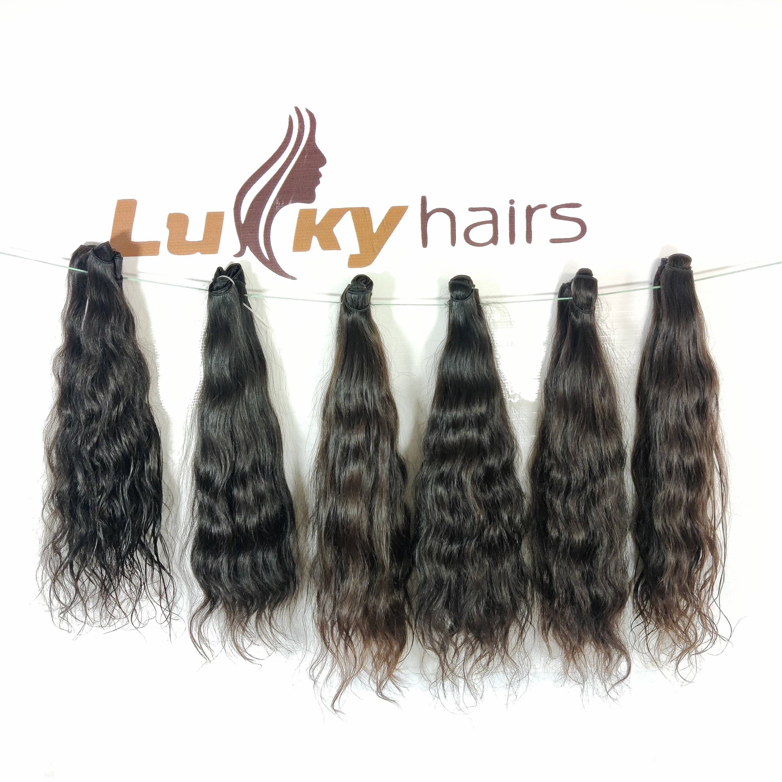 Wholesale cheap price Indian human Hair Extensions Wavy Weave Bundles One donor Virgin Unprocessed Raw Hair