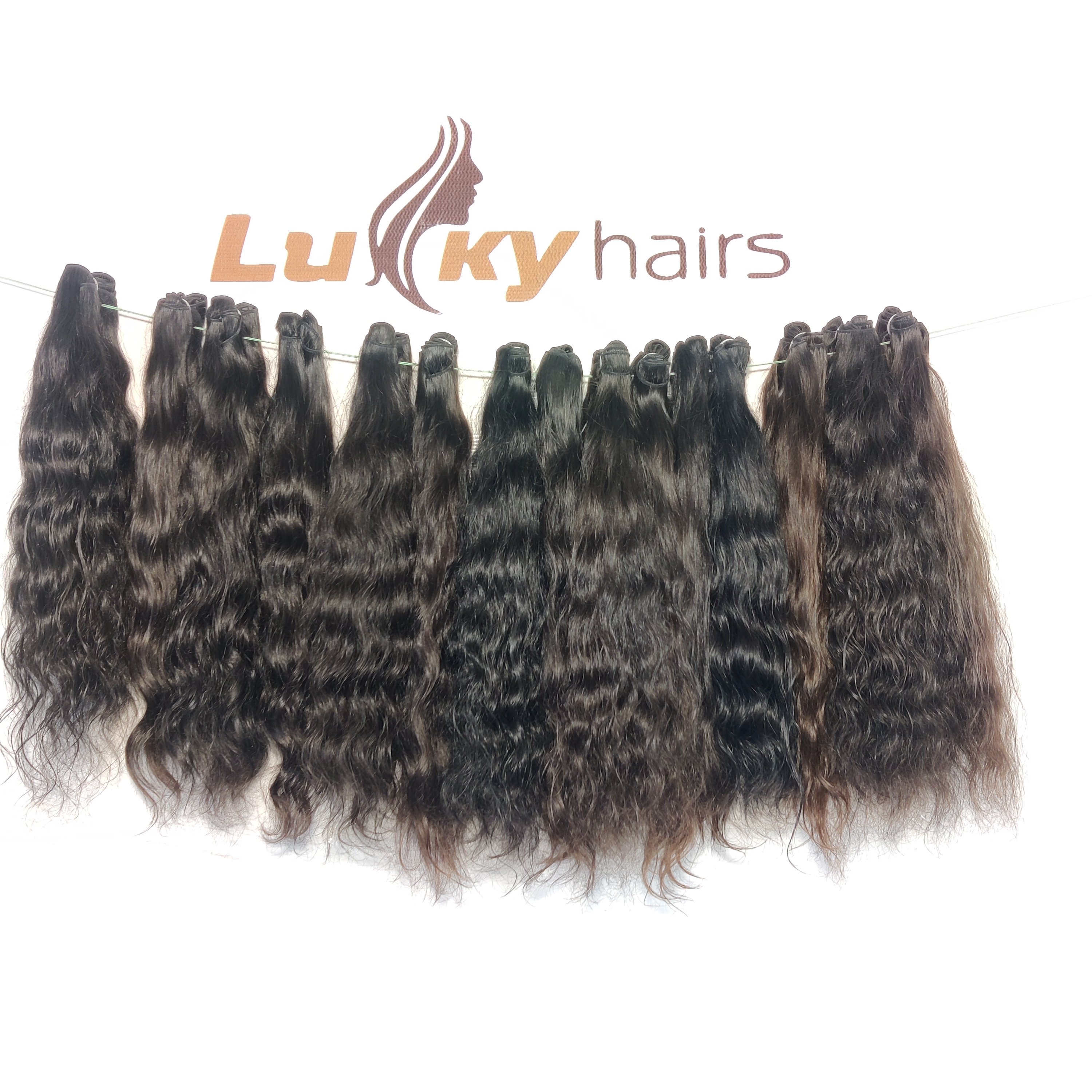 Wholesale cheap price Indian human Hair Extensions Wavy Weave Bundles One donor Virgin Unprocessed Raw Hair