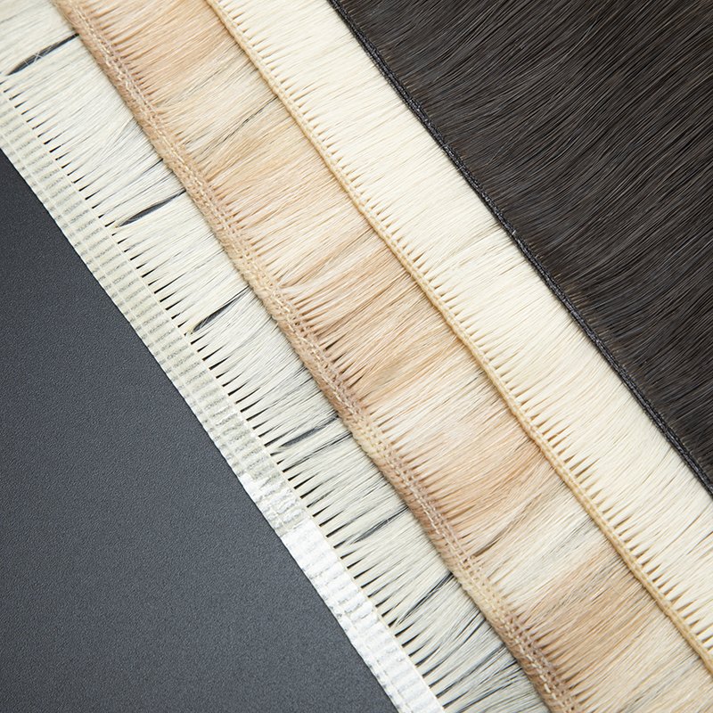 LeShine Russian Hair Most Popular Invisible Genius Weft Human Hair Extensions Straight Blonde genius wefts human hair