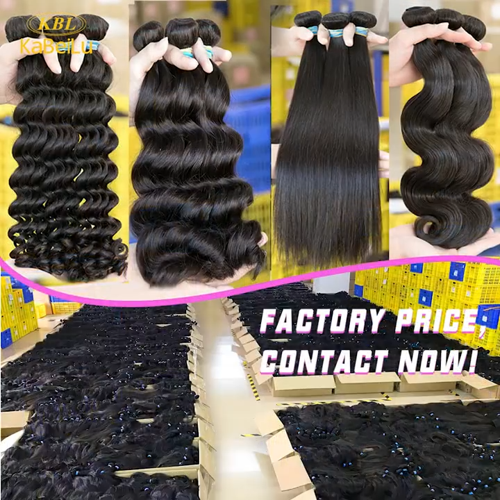 Real raw burmese curly hair from one donor , Only top quality KBL raw indian temple hair bundles supplier