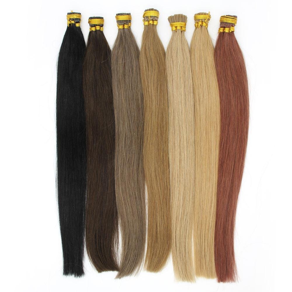Pre Bonded Keratin Stick i Tip Hair Extension Natural Remy Human Hair 16-24" Straight 100s In Stock Dropship