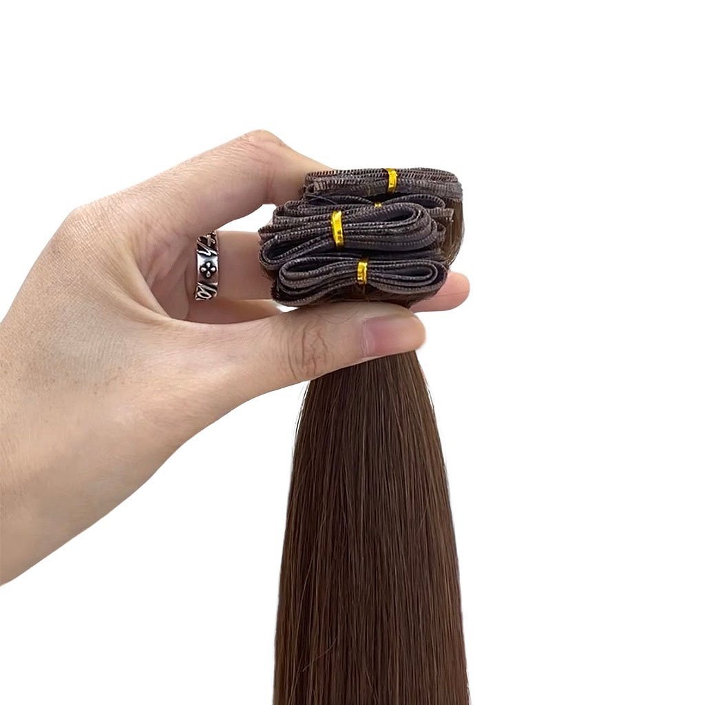 Best Selling Genius Weft Hair Double Drawn Can Be Cut Thick Seamless Silky Invisible Hair Weft Extensions Hair Flat Weft