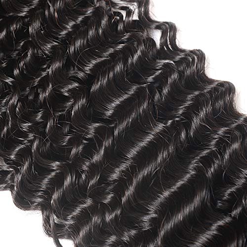 Foxen Virgin Cuticle Aligned Hair Bundles Natural Human Hair Extensions Vendors Deep Wave Raw Indian Hair Bundles with Closure