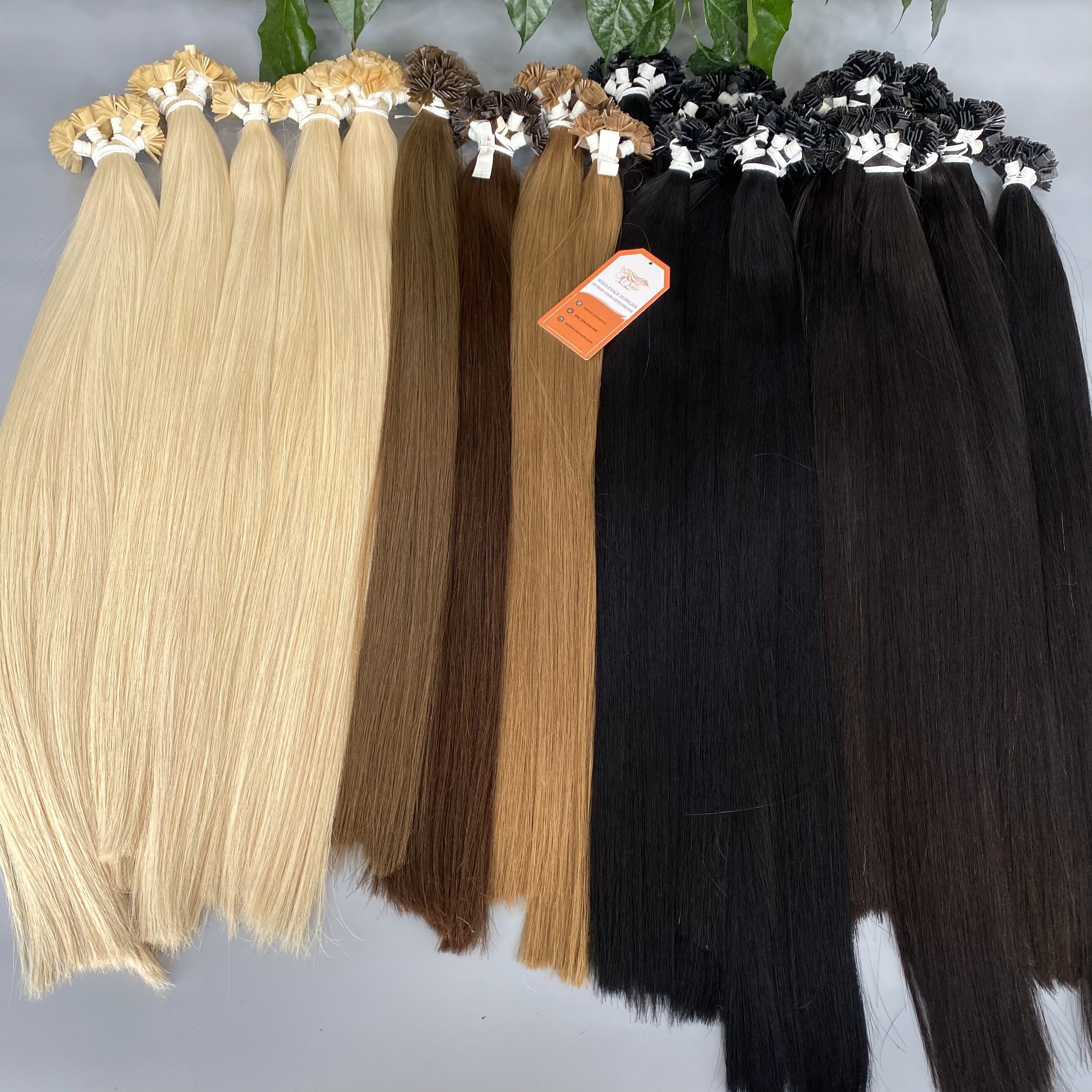 Top 12A Grade Vietnamese Keratin Bond Human Hair Extensions Full Cuticle Aligned Hair With Best Wholesale Price