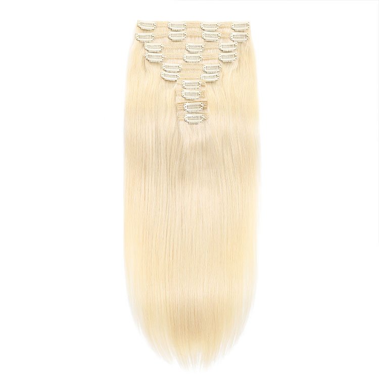 Factory Price High Quality Human Hair Extension Clip Top Grade Remy hair human hair clip in extension for white women