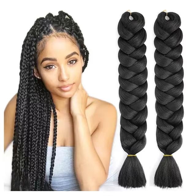 Wholesale 165g fashion African 82inch hair braiding extensions synthetic hair braid wig