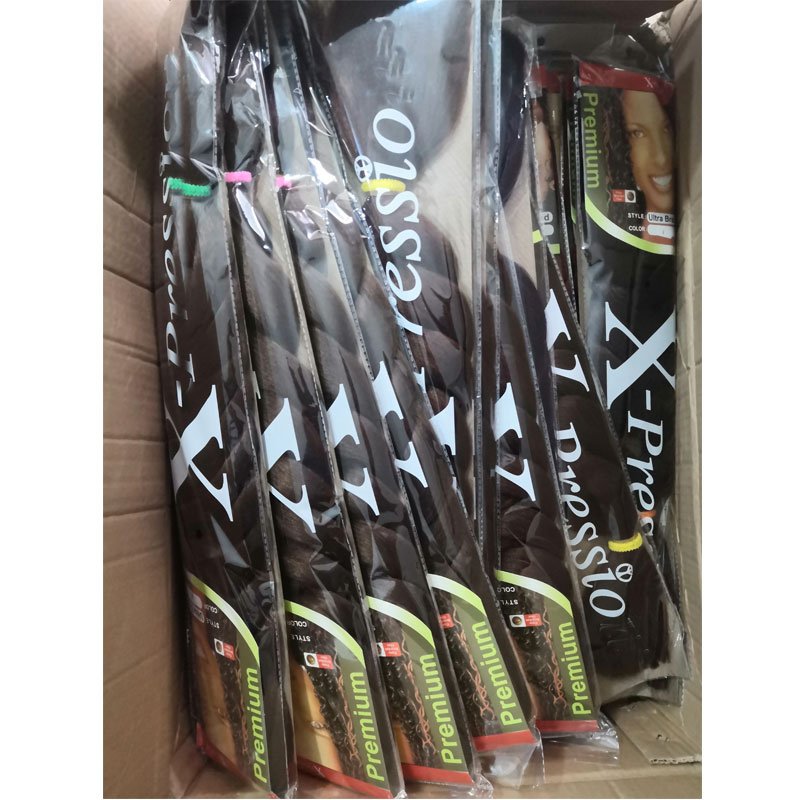 Wholesale 165g fashion African 82inch hair braiding extensions synthetic hair braid wig