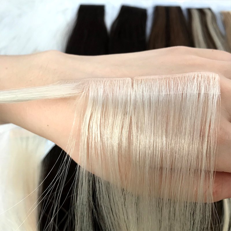 Invisible Seamless Tape Hair Top Quality Russian Cuticle Hair Extensions Injected Tape in Human Hair Extensions