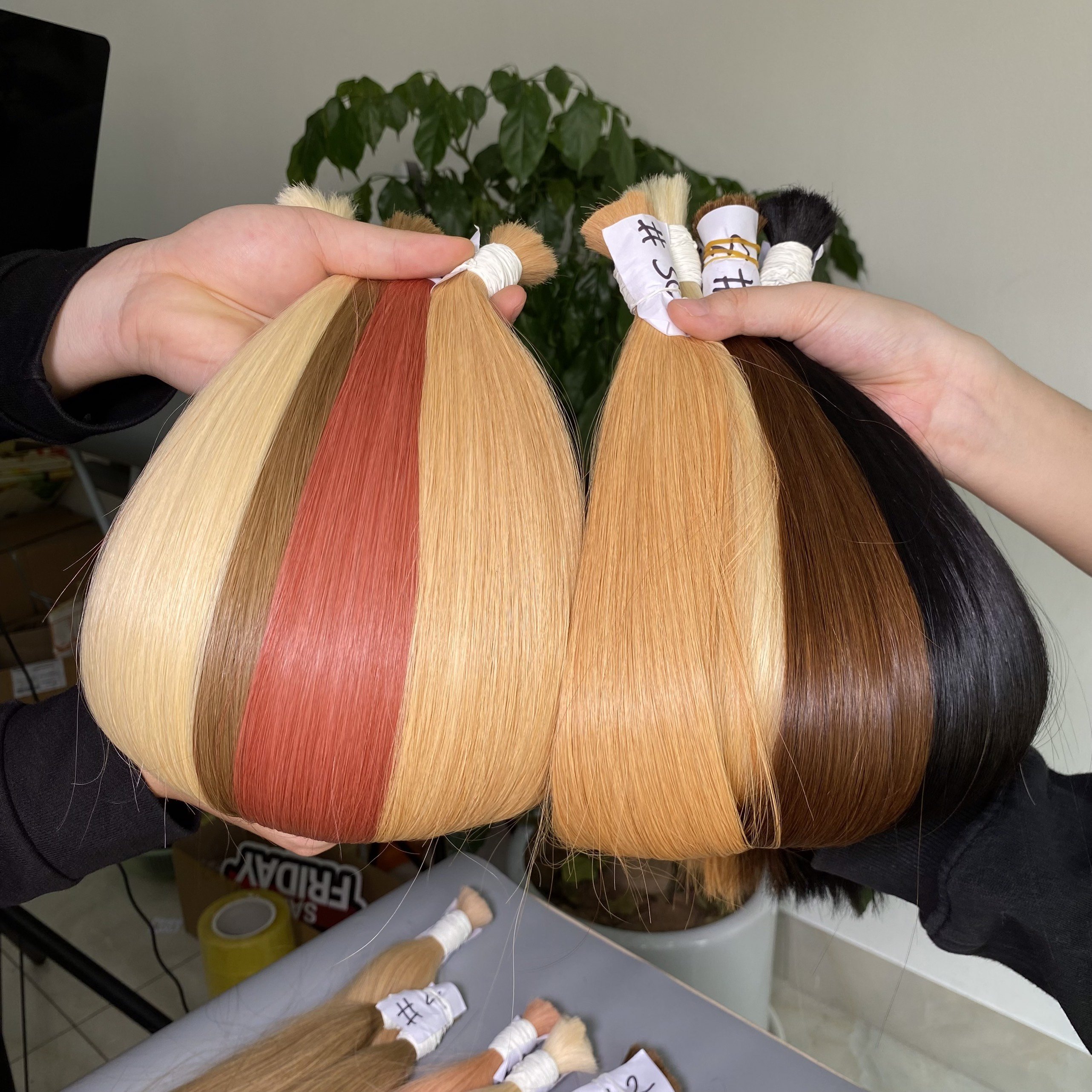 Top Grade 100% Remy Hair Bulk Double Drawn Human Hair Extensions Customizable Orders By Our Vietnamese Factory