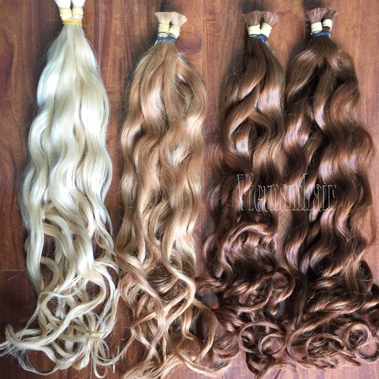 Double drawn wavy human hair extension on sale genius weft Virgin Remy Human Hair High Quality from Vietnam Wholesale