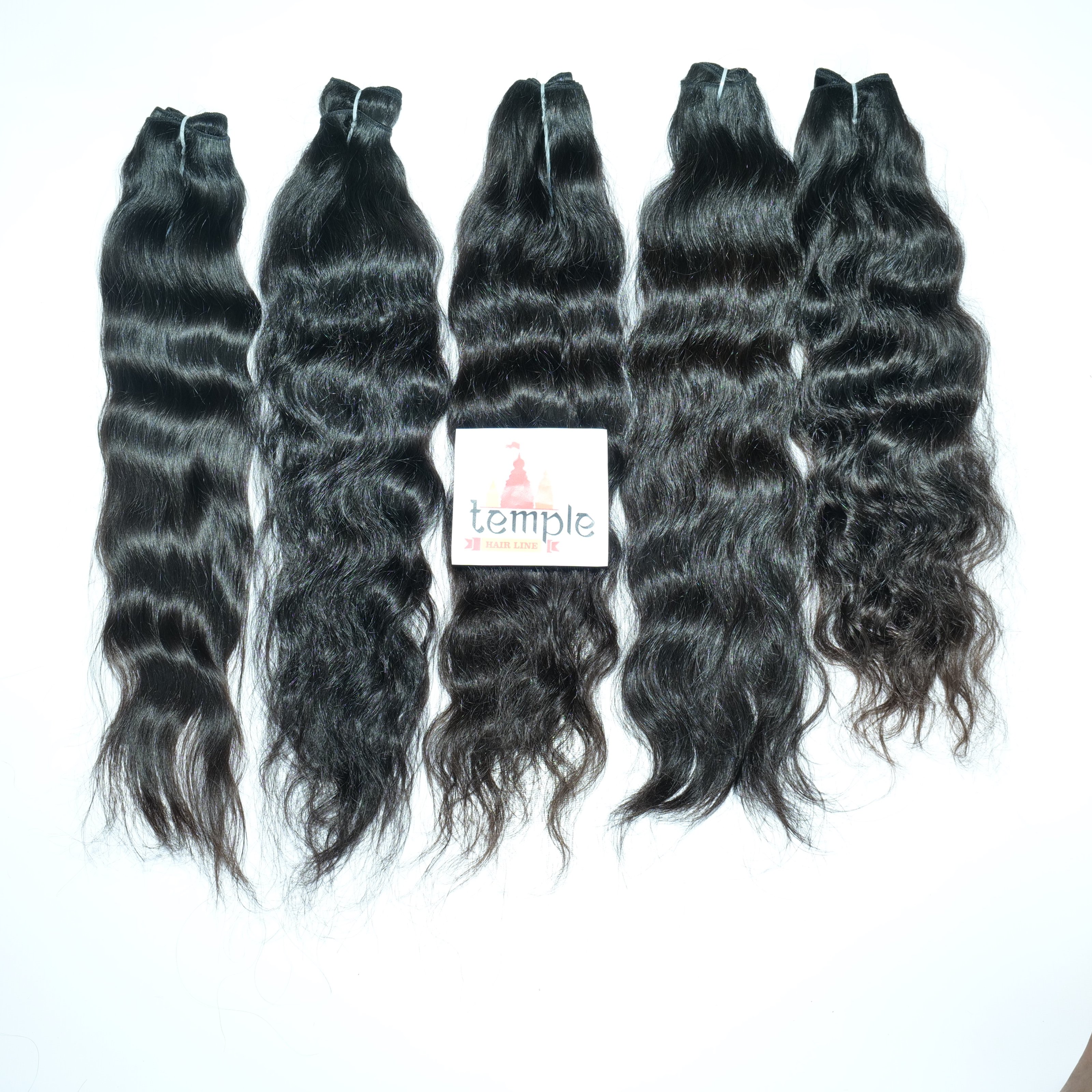 Indian 100% Natural Human Hair Extensions Cuticle Aligned Wavy Weaving Style Loose Deep Wave & Kinky Straight Wholesale Vendor