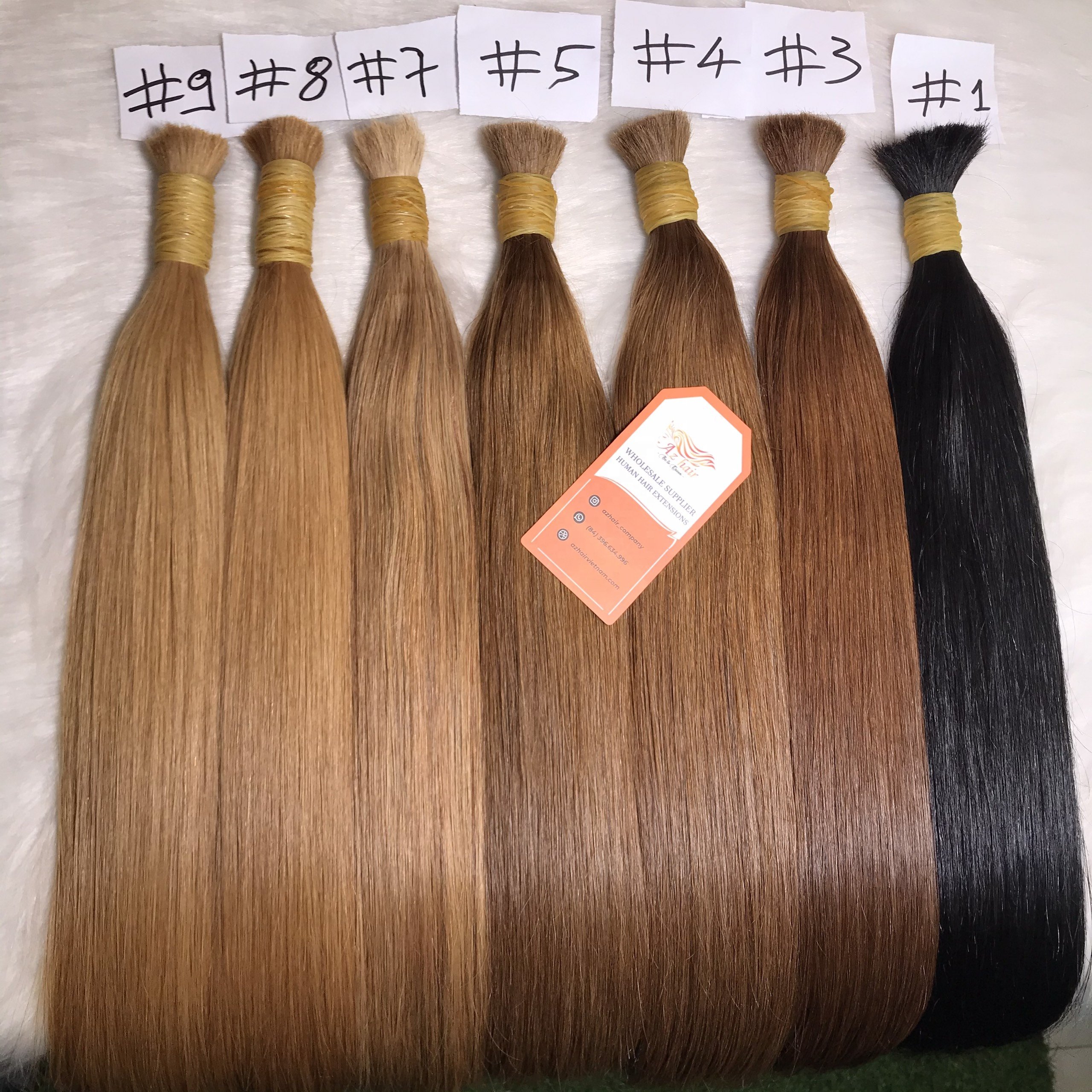 Top Quality Human Remy Bulk Extension Raw Cuticle Aligned Human Hair Extensions