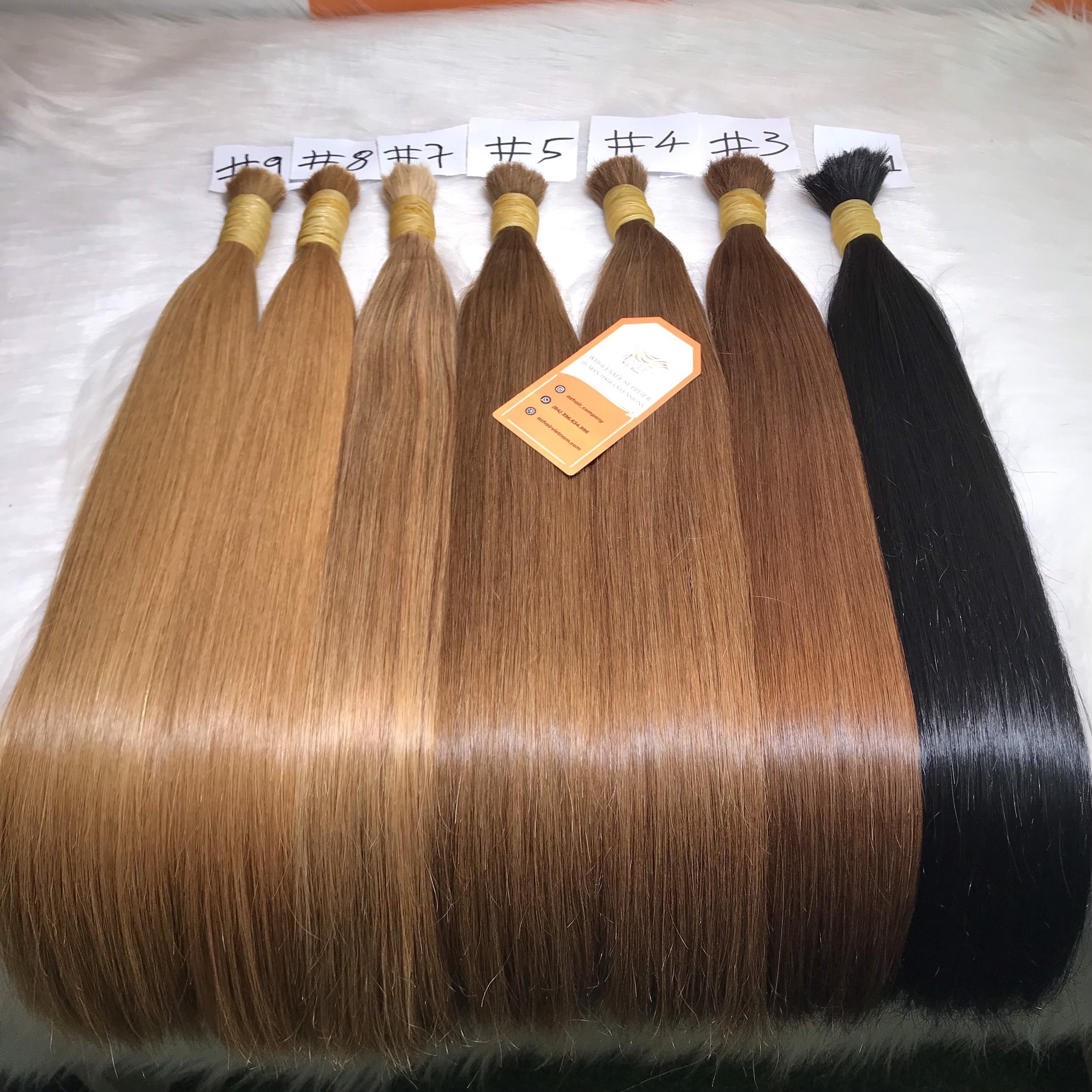 Top Quality Human Remy Bulk Extension Raw Cuticle Aligned Human Hair Extensions