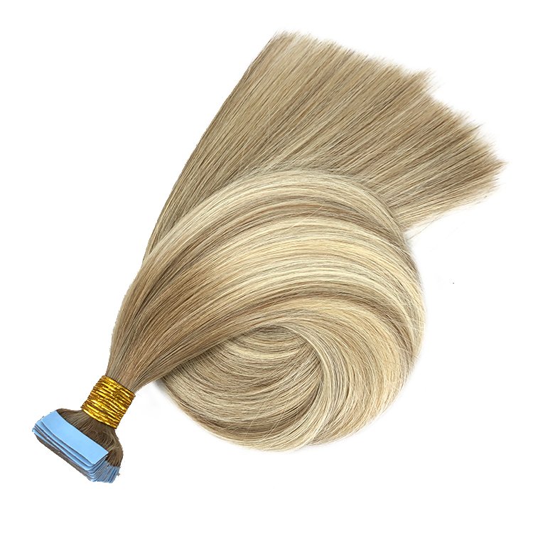 Factory Wholesale Tape In Hair Extensions 100% raw remy russian human Hair double drawn tape ins