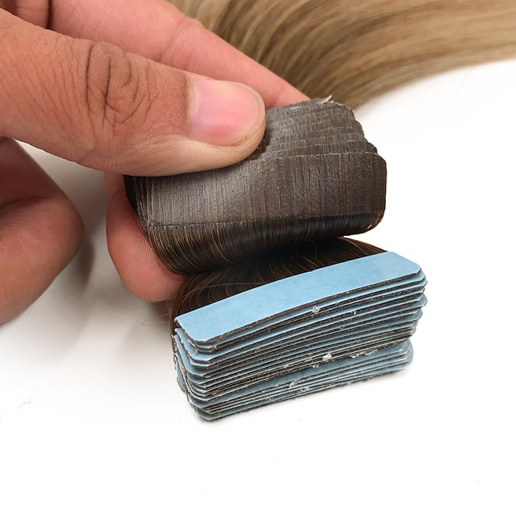 Factory Wholesale Tape In Hair Extensions 100% raw remy russian human Hair double drawn tape ins