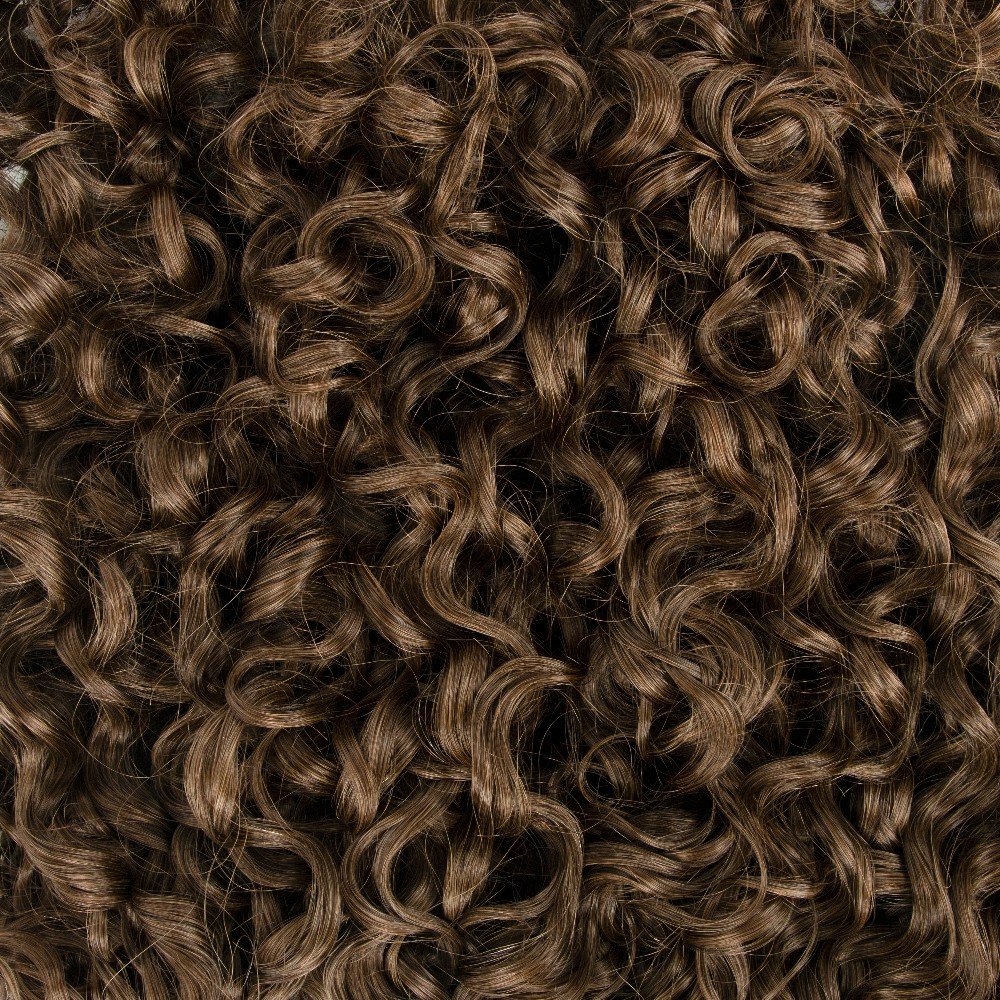 Hair Factory Kink Curly 3B Clip-Ins Ash Brown Bondi Curly Seamless Curly Clip ins