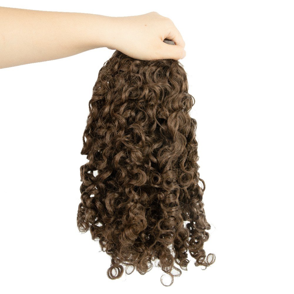 Hair Factory Kink Curly 3B Clip-Ins Ash Brown Bondi Curly Seamless Curly Clip ins