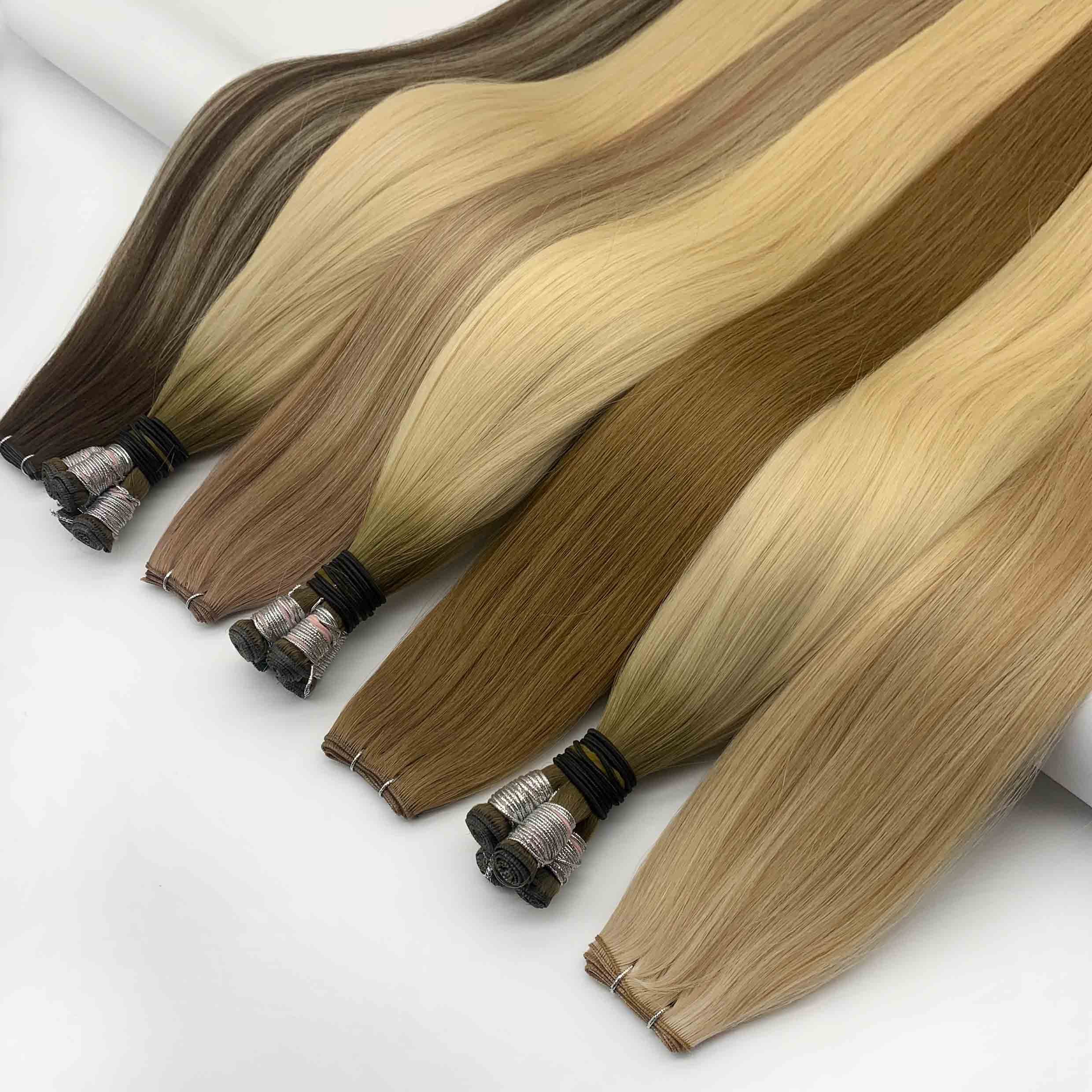 Russian Hair Genius Weft Hair Extensions Virgin Double Drawn Genius Weft Russian Hair Vendors
