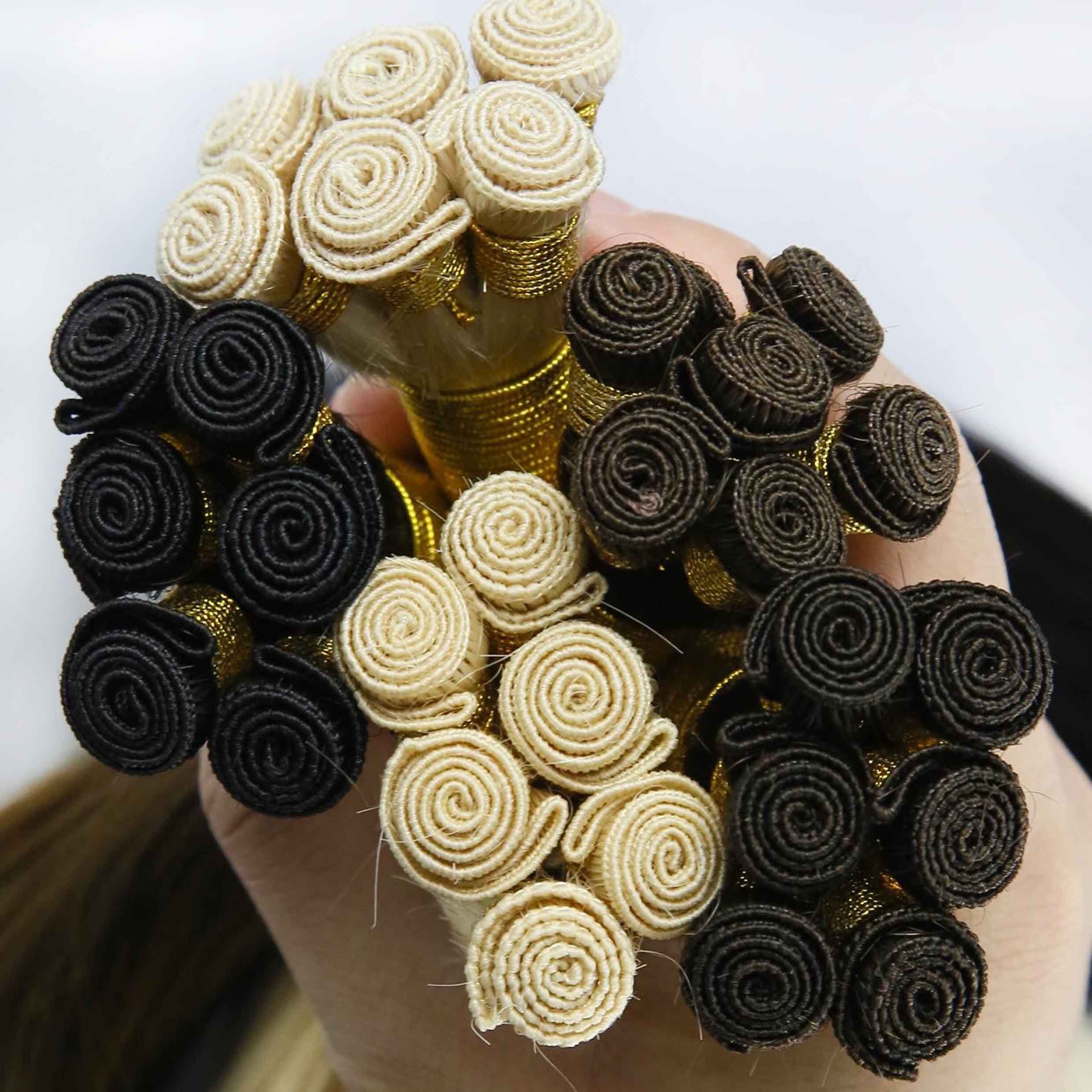 Russian Hair Genius Weft Hair Extensions Virgin Double Drawn Genius Weft Russian Hair Vendors