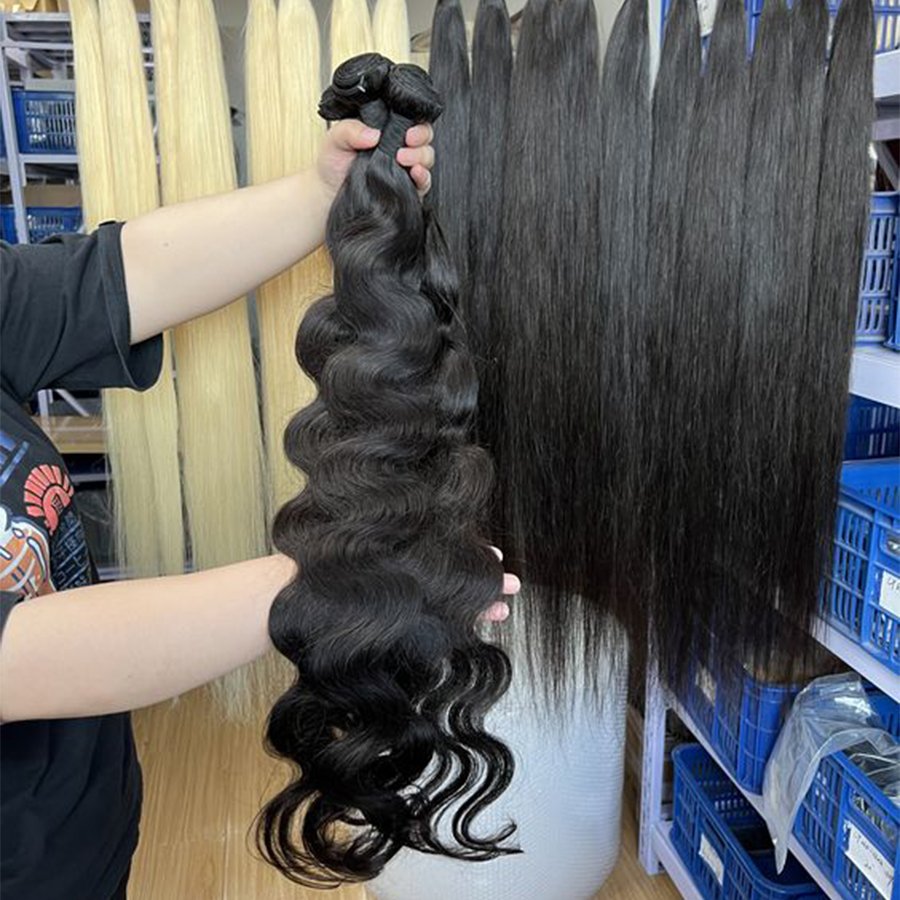SPARK Raw Indian Virgin 40 Inch Human Hair Extension 40 Inch Cheap Long Straight Cuticle Aligned Human Hair Bundles Natural Hair