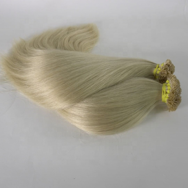 Raw Keratin hair extensions Remy Hair Italian Keratin Prebonded Flat Tip Human Hair Extension